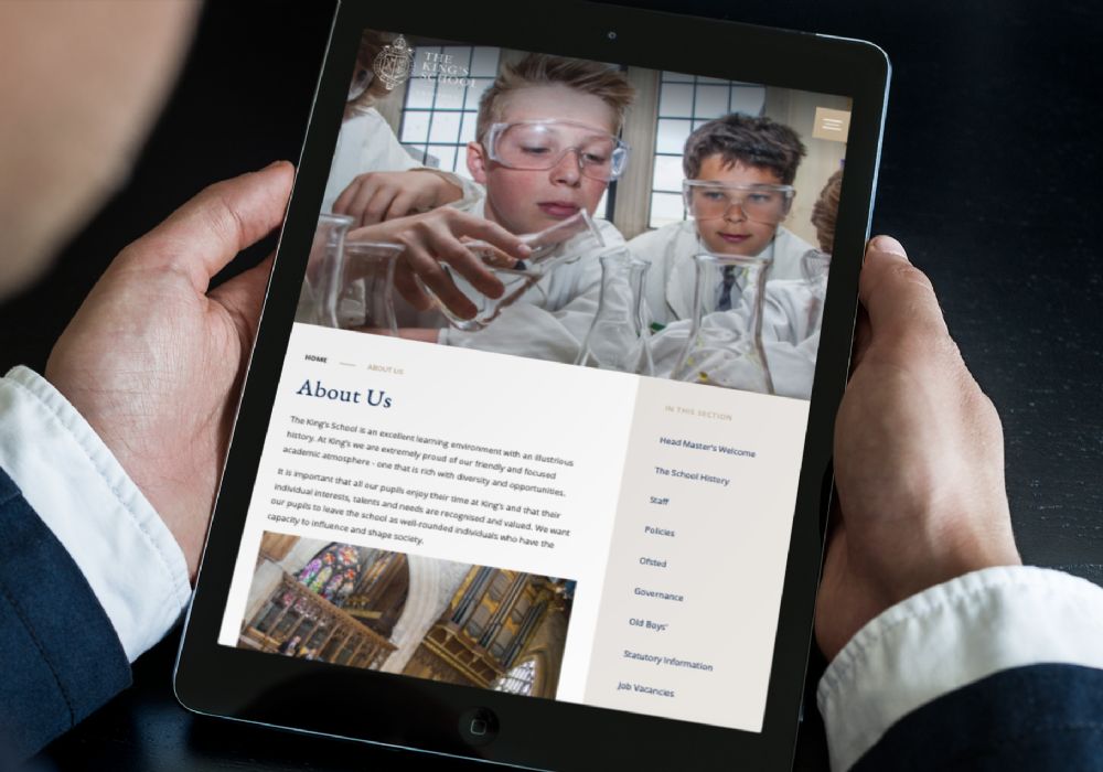 King's School Grantham on tablet